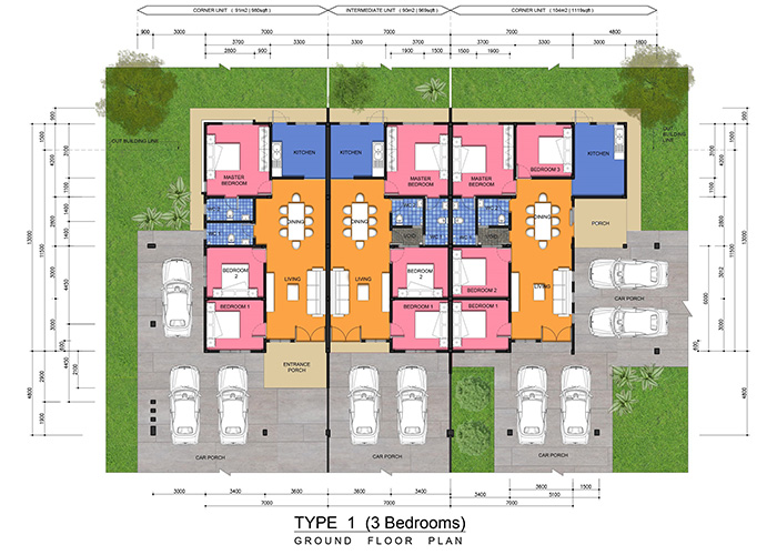 3 Bedroom Single Storey Terrace House Ground Floor