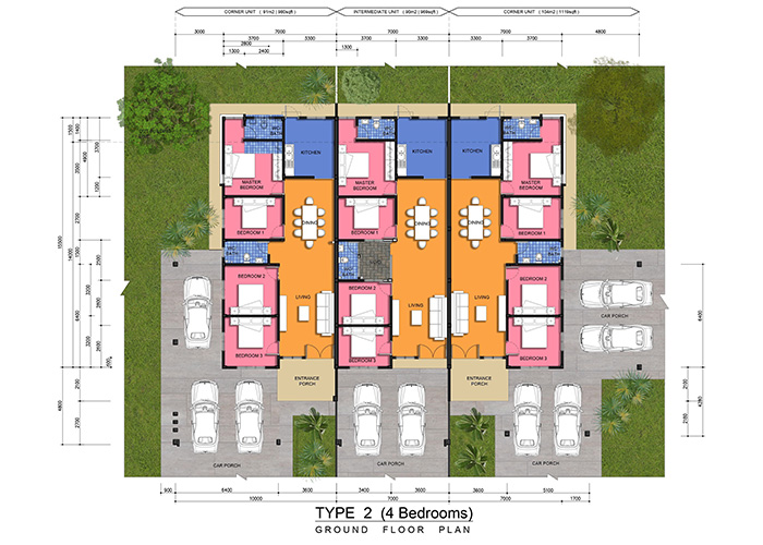 4 Bedroom Single Storey Terrace House Ground Floor